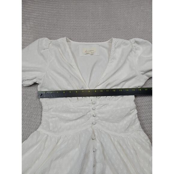 Anthropologie Dress Womens Size 8 The Katerina Button-Front White Cottagecore - Picture 6 of 10
